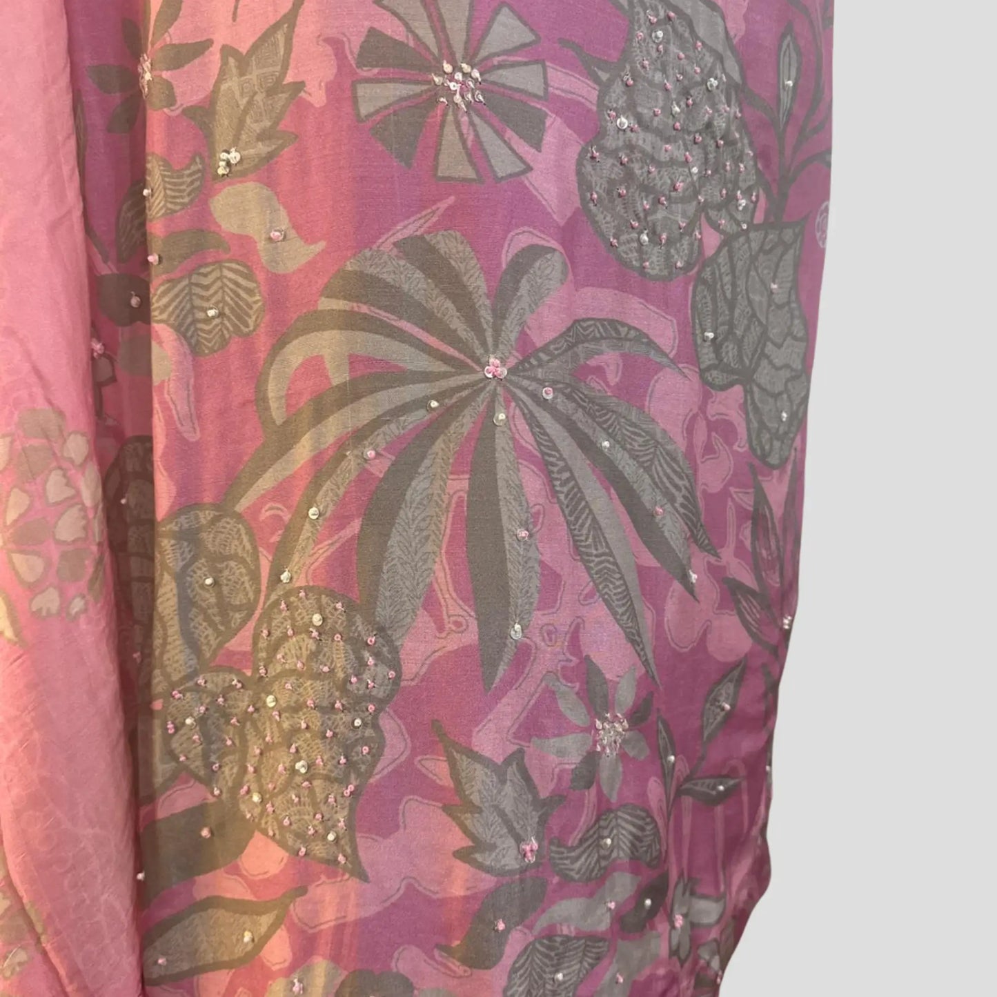 Pink Purple Premium Printed Rayon Pant Suit