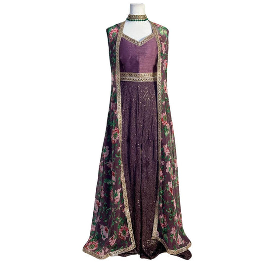 Purple Sharara with Jacket