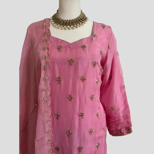 Vibrant Pink Wedding Sharara with dupatta