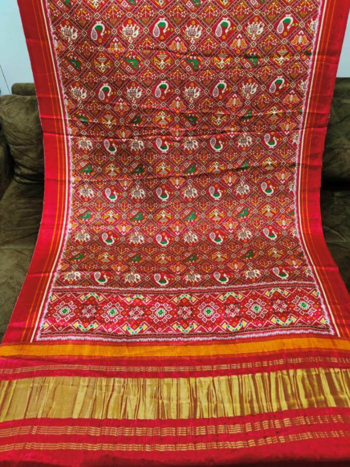 Orange Bandhej Gajji Silk Dupatta